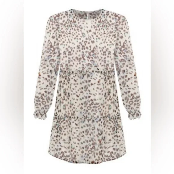 NWT Ann Taylor Loft Shimmer Animal Print Swing Dress XXL - Picture 2 of 7